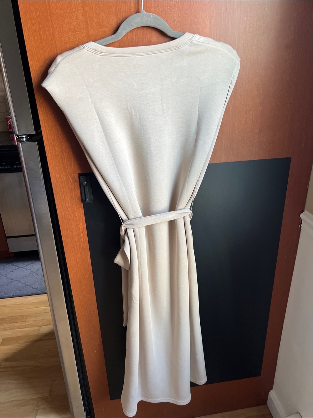 NEW Spanx AirEssentials Tie-Waist Tank Dress Tahini Beige Neutral Loungewear - Picture 5 of 6